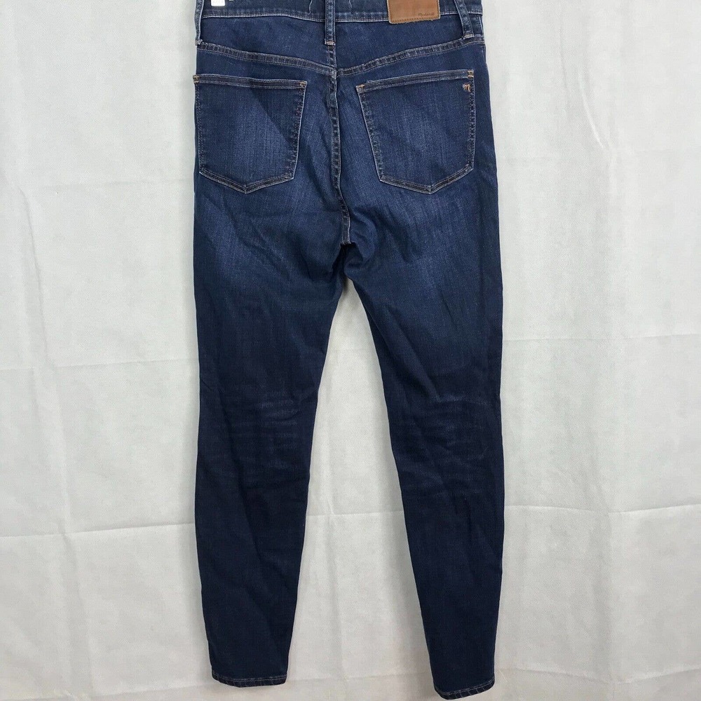 Madewell Jeans Womens Sz 28 Blue Denim 9 Inch High Rise Skinny Stretch 5 Pocket - Picture 4 of 11